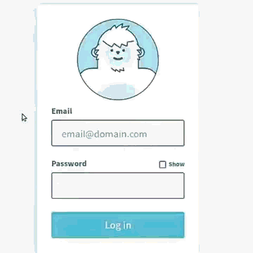 360x360, 380 Kb / йети, логин, email, пароль, гиф