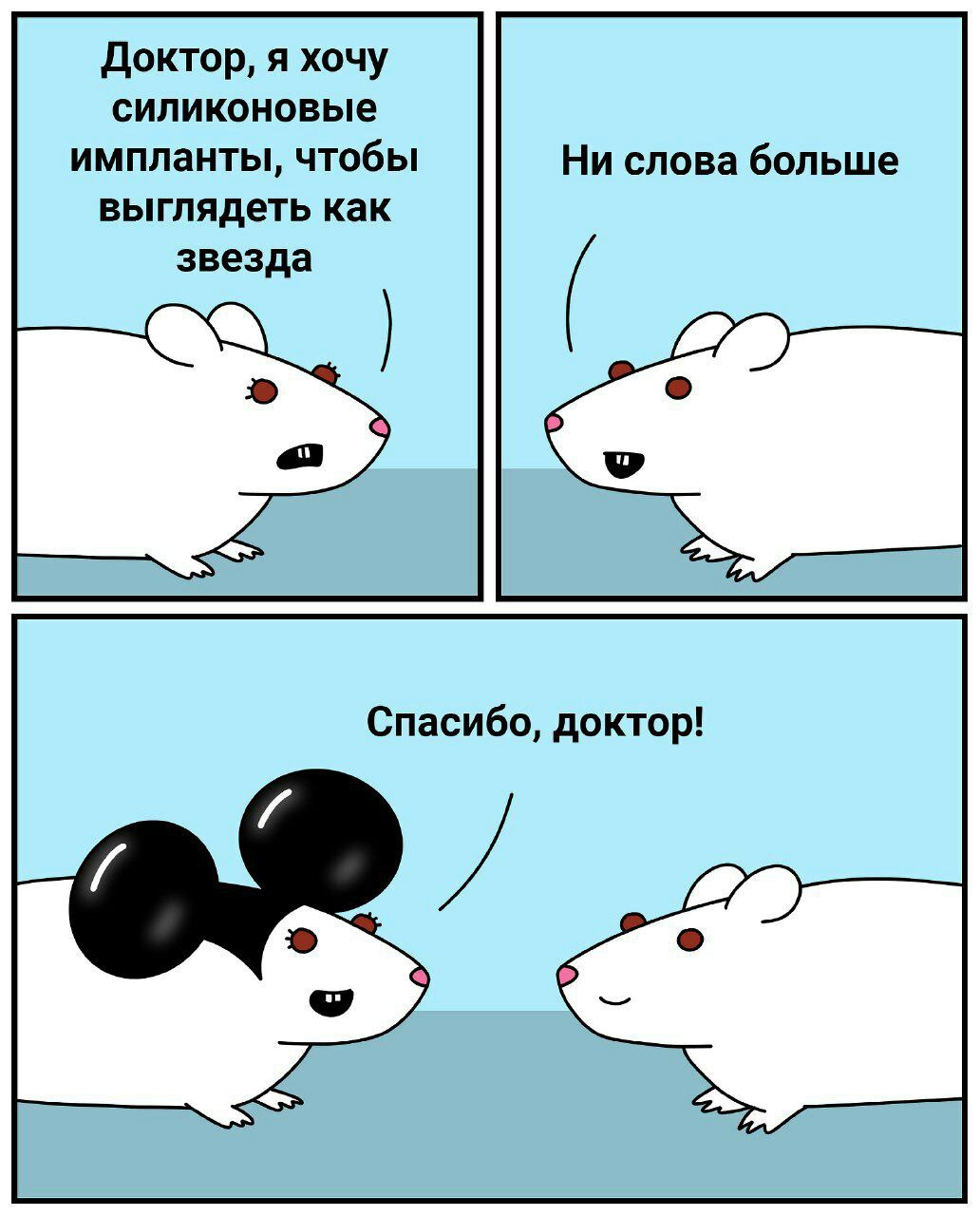 1032x1280, 137 Kb / мышь, имплант, пластическая хирургия, уши, силикон, микки маус