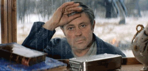 500x242, 499 Kb / донатас банионис, окно, дождь, кадр, гиф, gif