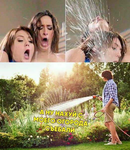 524x604, 187 Kb / порно, девушки, шланг, огород, полив, брызги