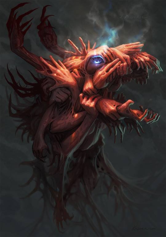 540x768, 35 Kb / Kez Laczin, дракон, молния, глаз, руки