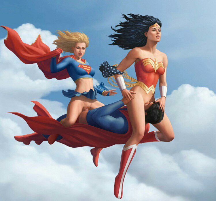 750x697, 88 Kb / супермен, чудо женщина, секс