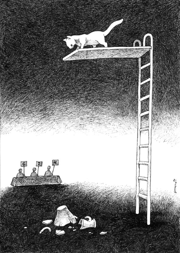 593x833, 221 Kb / Кацярына Марціновіч, кувшин, кошка, вышка, жюри