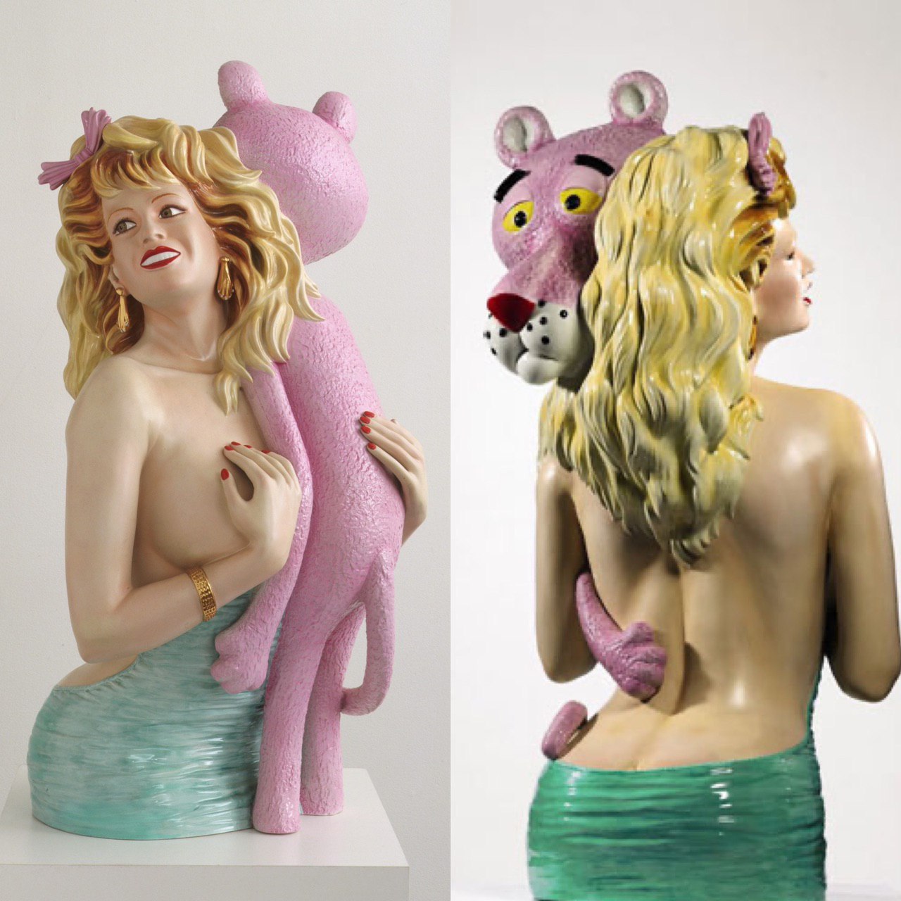 1280x1280, 244 Kb / розовая, пантера, блондинка, джефф кунс