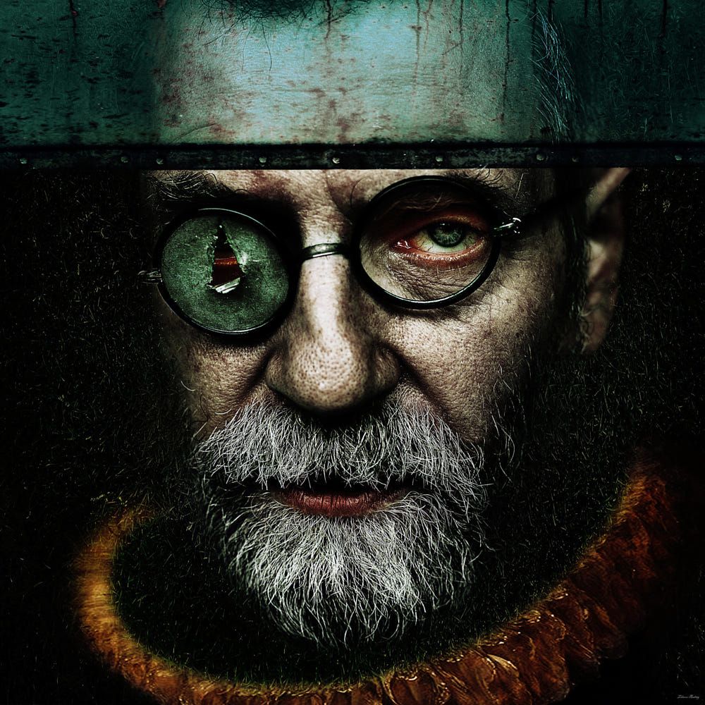 1000x1000, 206 Kb / мужчина, седина, борода, очки, вИдение, уровни, портрет, капли