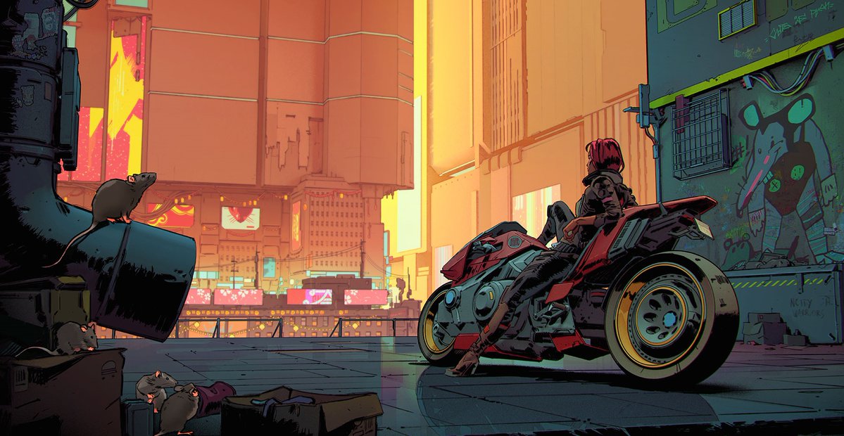 1199x620, 150 Kb / Крыса, мотоцикл