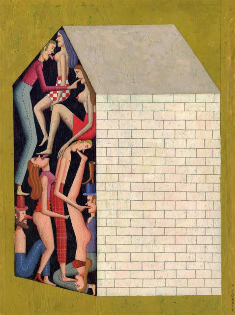 478x640, 73 Kb / рисунок, дом, кирпич, групповушка, оргия