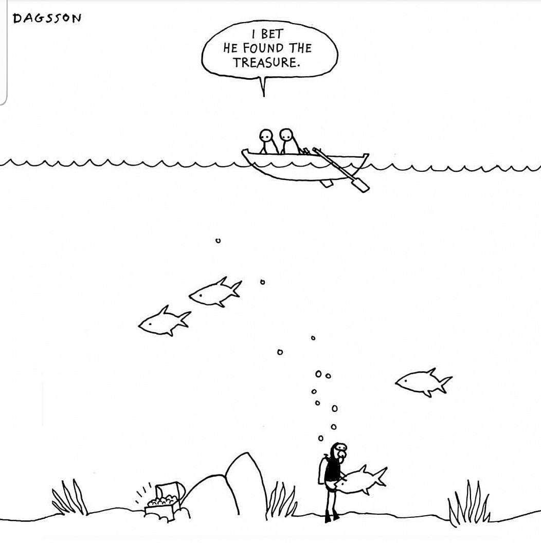 1052x1056, 99 Kb / сокровища, дно, минет, дайвер, водолаз, сундук, лодка