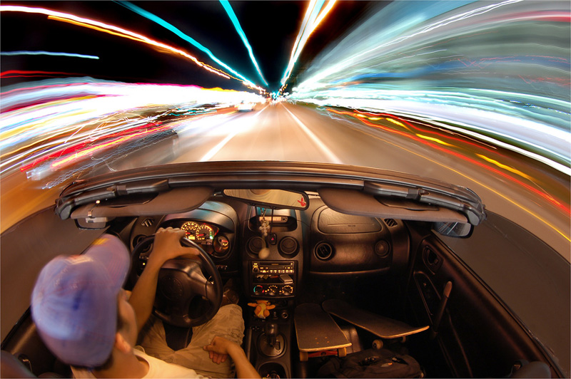 800x532, 192 Kb / машина, ночь, скорость, огни