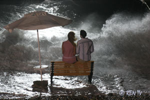 300x200, 37 Kb / двое, романтика, зонт, ливень