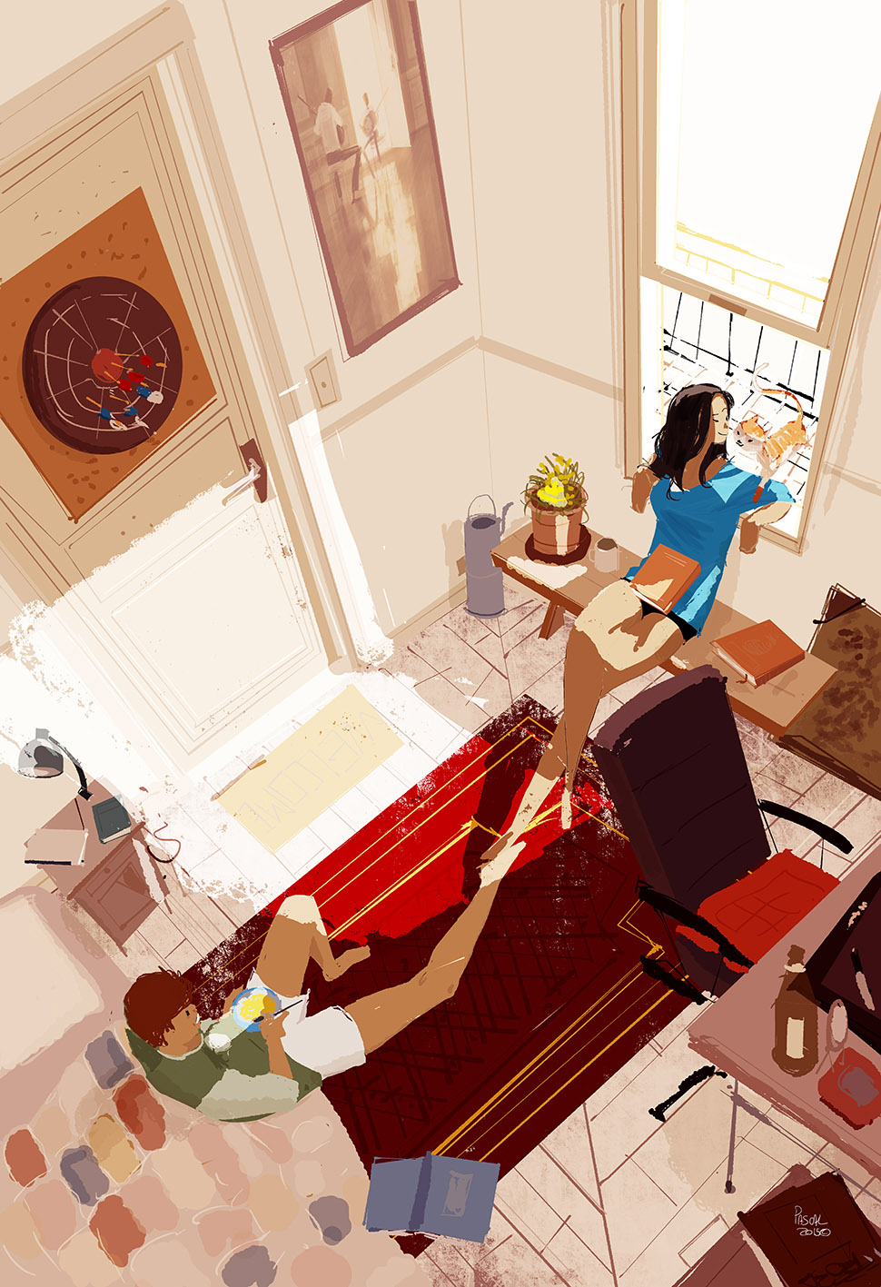 970x1417, 414 Kb / PascalCampion,  окно, комната, ноги, отношения, любовь