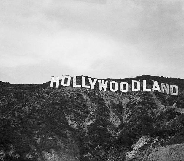 620x543, 72 Kb / голливуд, гора, hollywoodland, ч/б