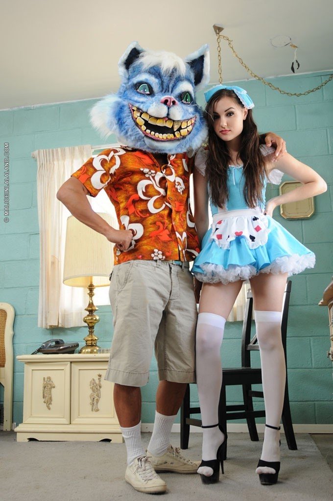 680x1023, 112 Kb / саша грей, чеширский кот, маска