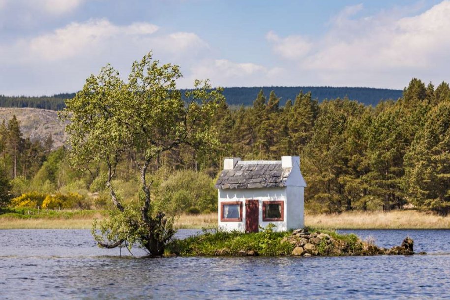 915x610, 145 Kb / остров, дом, река