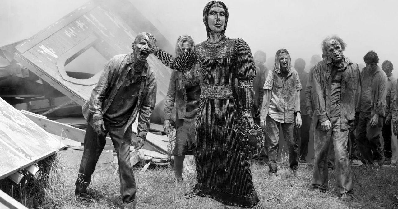 1280x672, 163 Kb / Алёнка, памятник, зомби