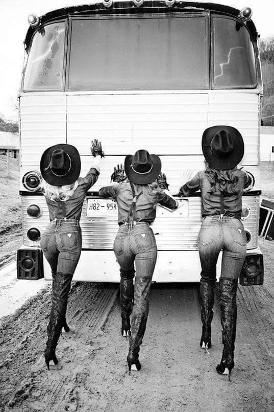 537x806, 85 Kb / девки, автобус, толкают, ч/б