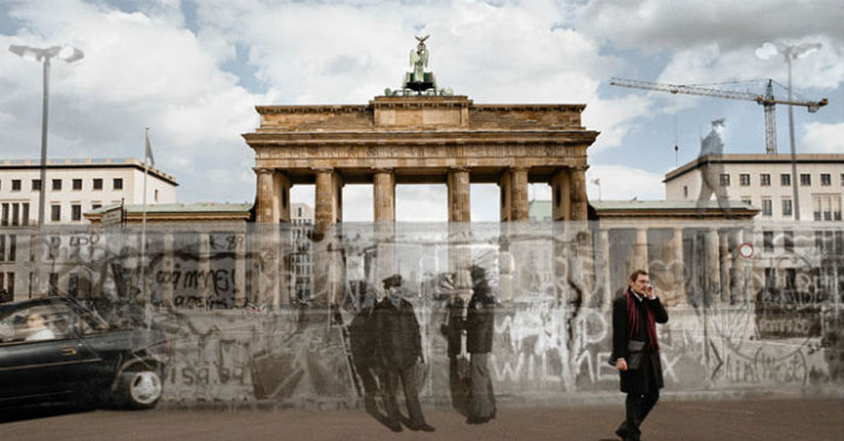 1200x628, 116 Kb / стена, время, современность, различие, мужчины, автомобиль