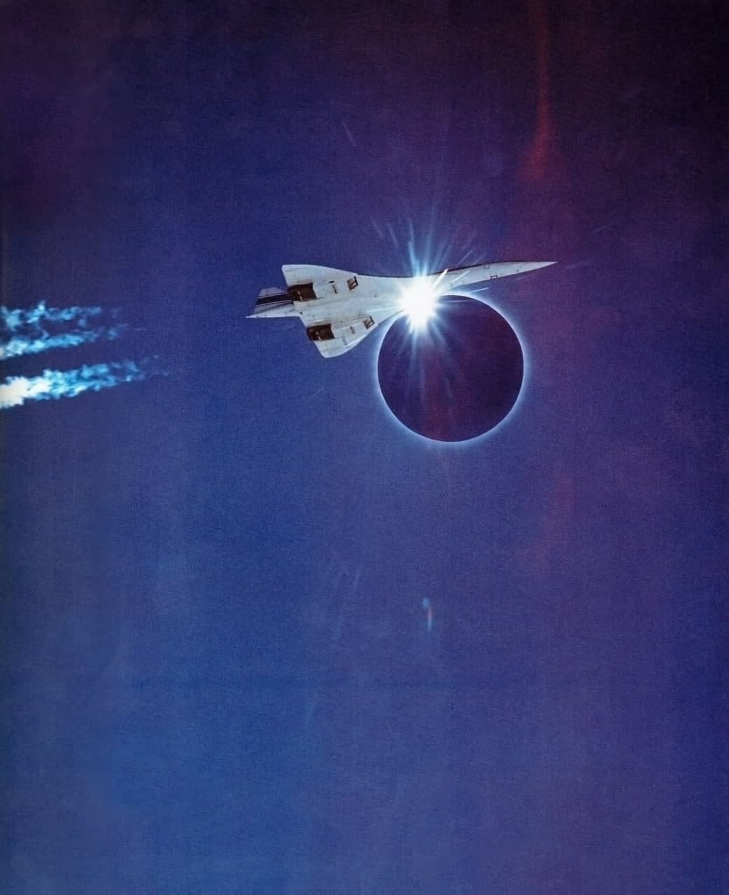 1042x1280, 158 Kb / самолет, конкорд, солнце, затмение