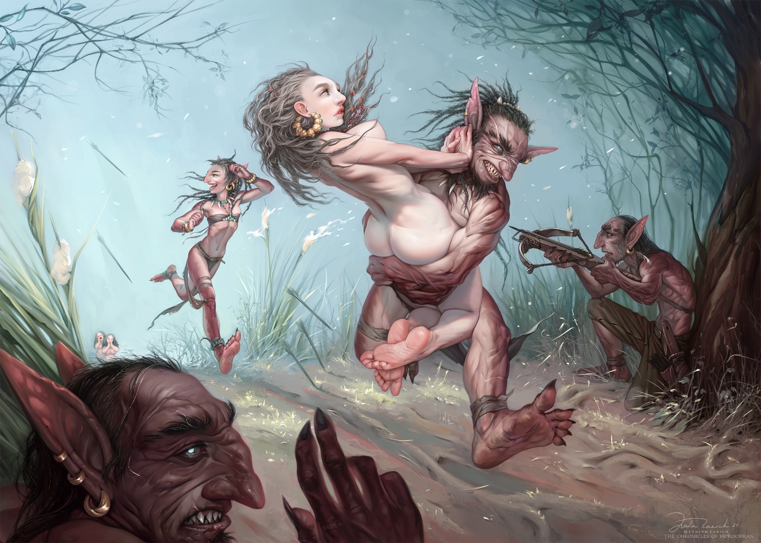 1500x1071, 495 Kb / тролль, бежит, стрелы, рисунок