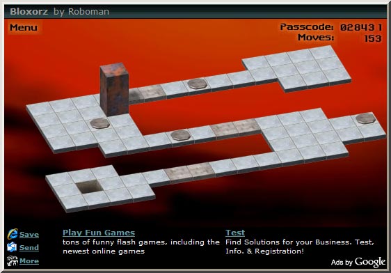 562x392, 38 Kb / игра, bloxorz