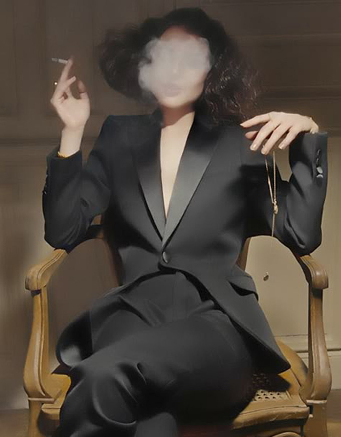 1180x1511, 187 Kb / сигарета, дым, костюм, стул, кулон