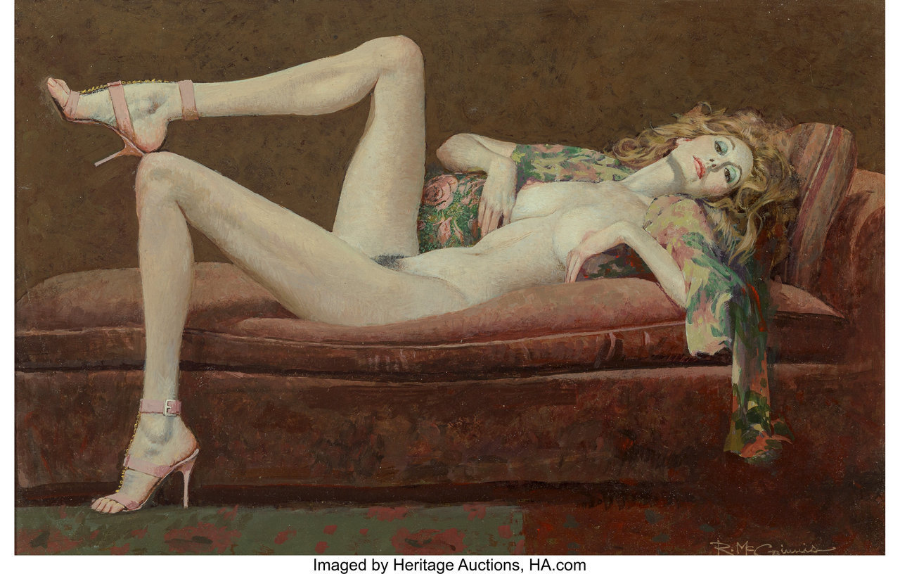 1280x816, 233 Kb / женщина, диван, кушетка, туфли, подушки, картина