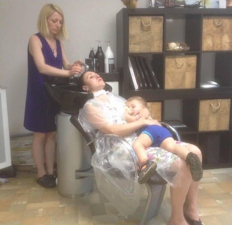 746x721, 84 Kb / парикмахер, яжемать, ребенок