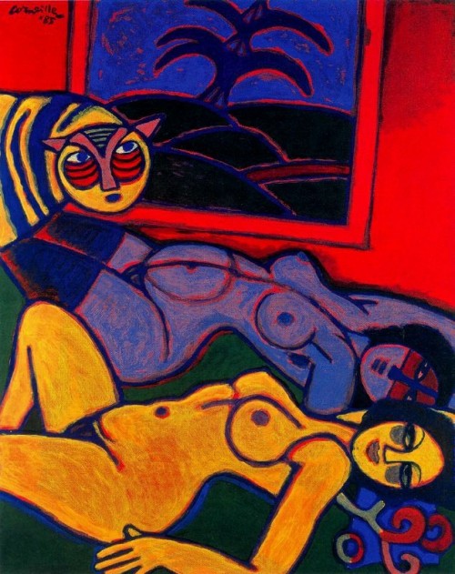 500x631, 98 Kb / девки, тигр, рисунок