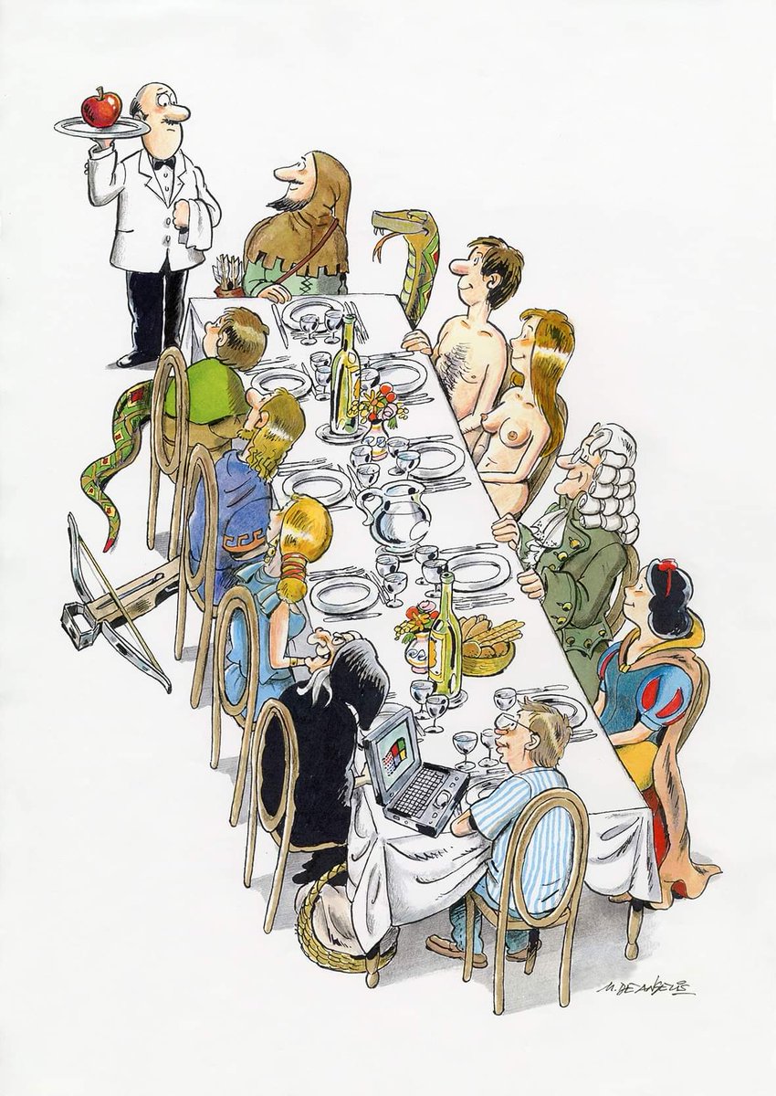 850x1200, 205 Kb / яблоко, адам, ева, змея, белоснежка, гейтс, ньютон, рисунок