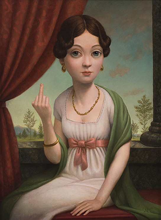 545x743, 108 Kb / девка, фак, рисунок, взгляд