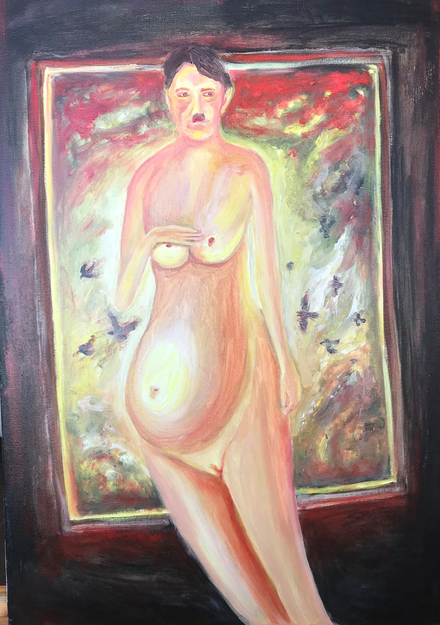 1442x2048, 351 Kb / гитлер, девка, рисунок