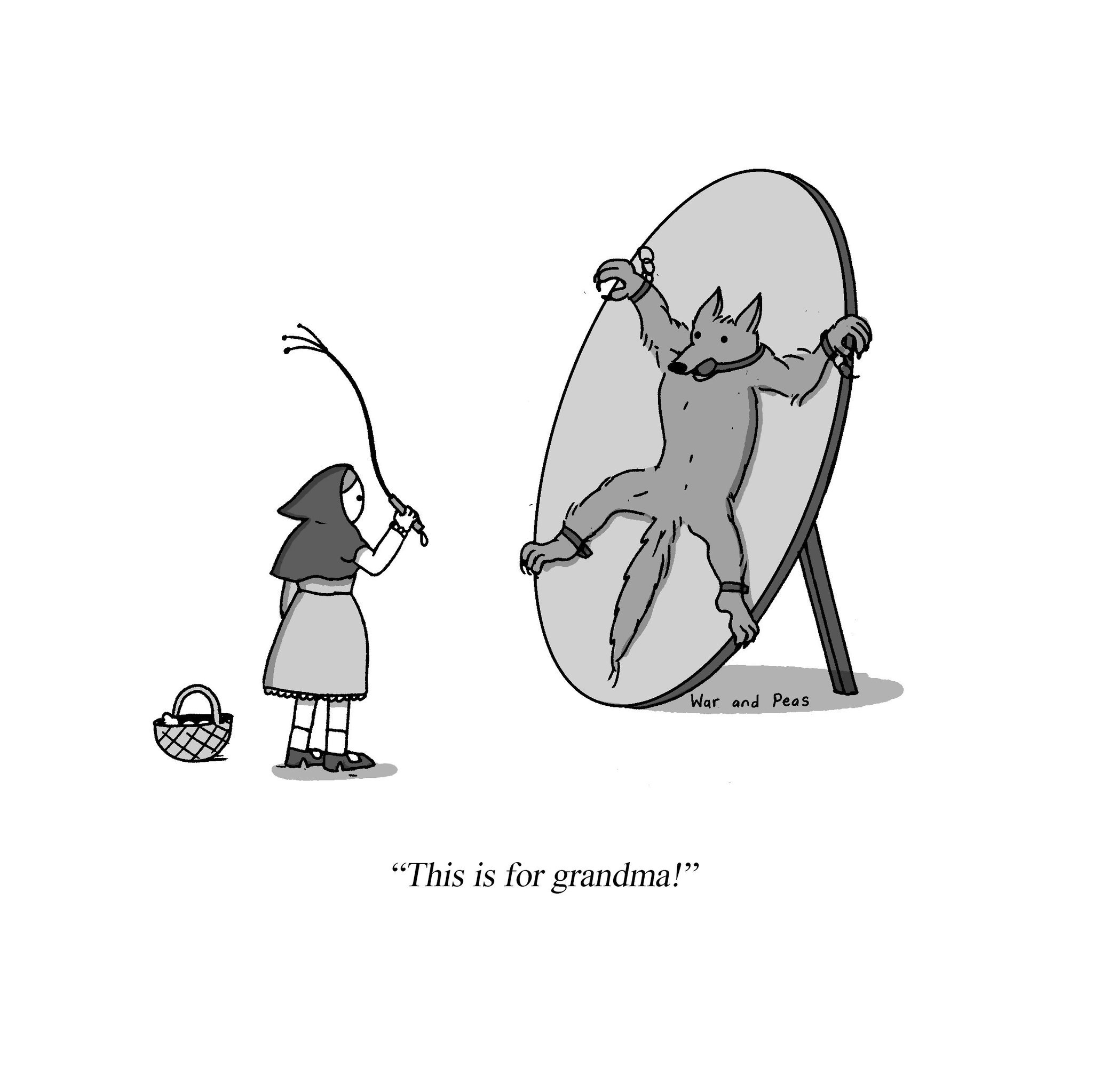 2048x2047, 160 Kb / за бабушку, красная шапочка, волк, круг, плетка