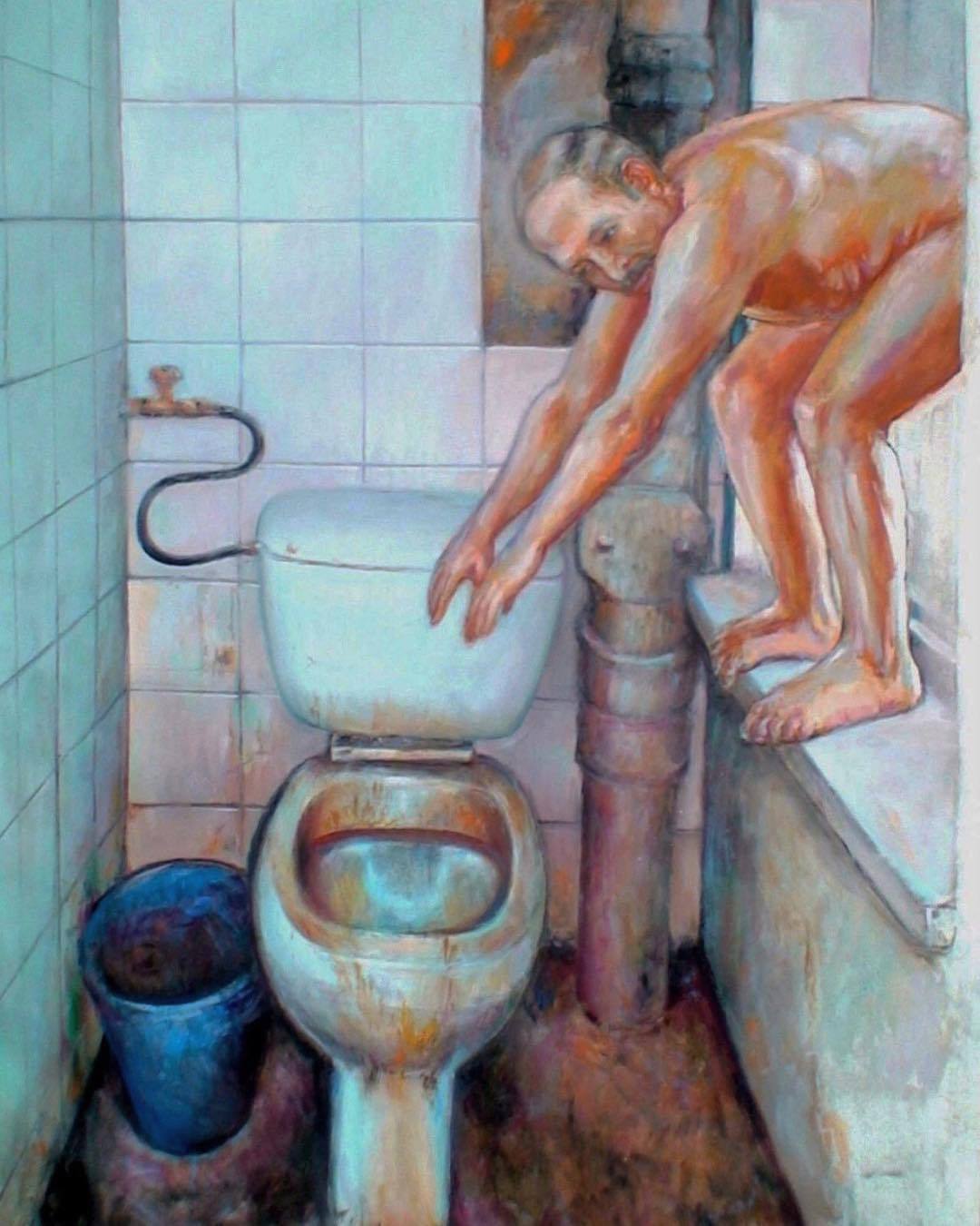 1080x1350, 127 Kb / мужик, унитаз, нырок, рисунок