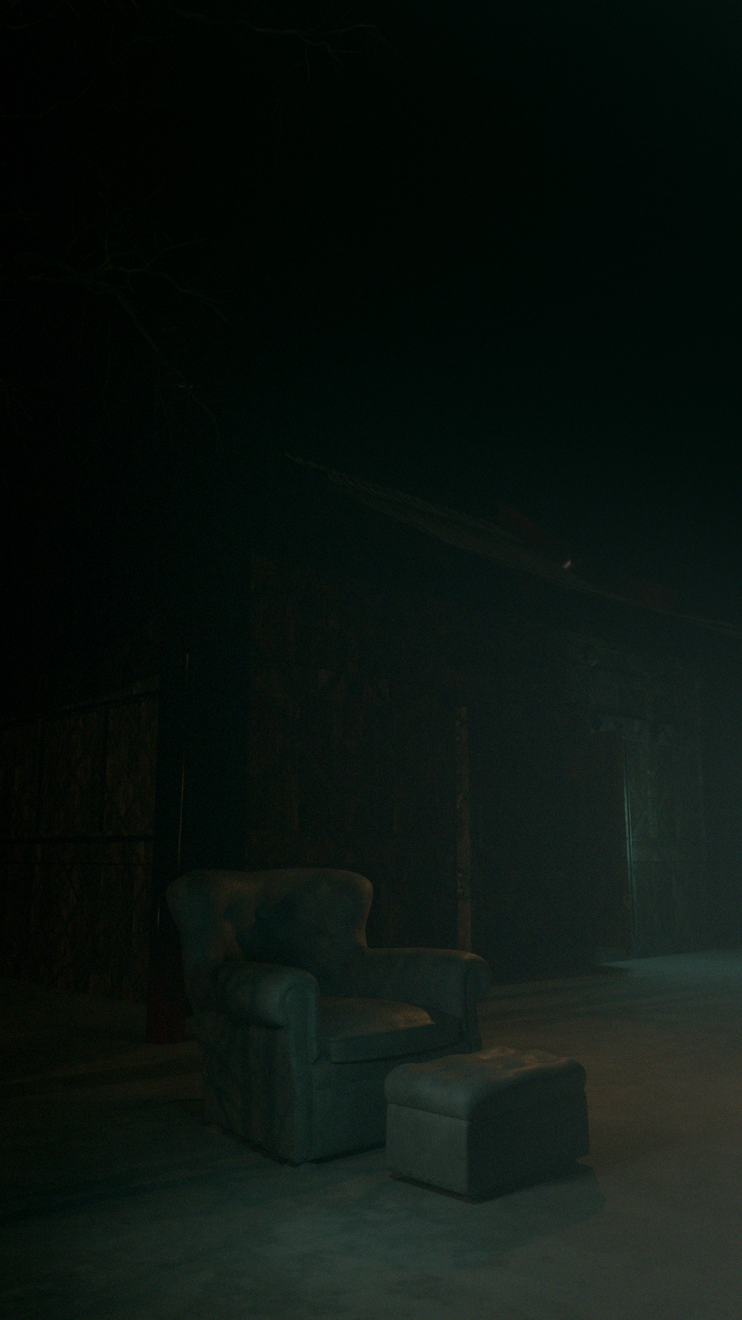 1080x1920, 485 Kb / кресло, пуфик, улица, темно