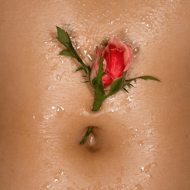 640x640, 286 Kb / живот, пупок, пирсинг, роза