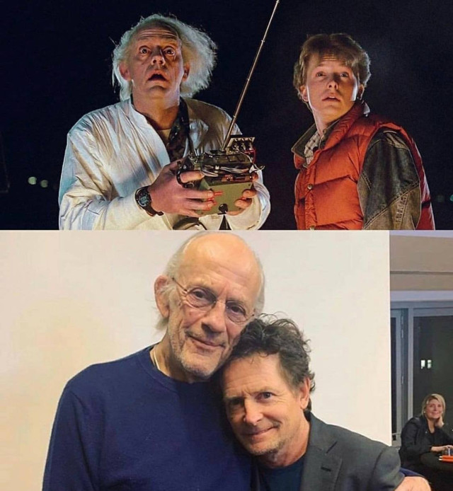 640x694, 104 Kb / Назад в будущее, Марти Макфлай, док Эммет Браун, Майкл Джей Фокс, Кристофер Ллойд