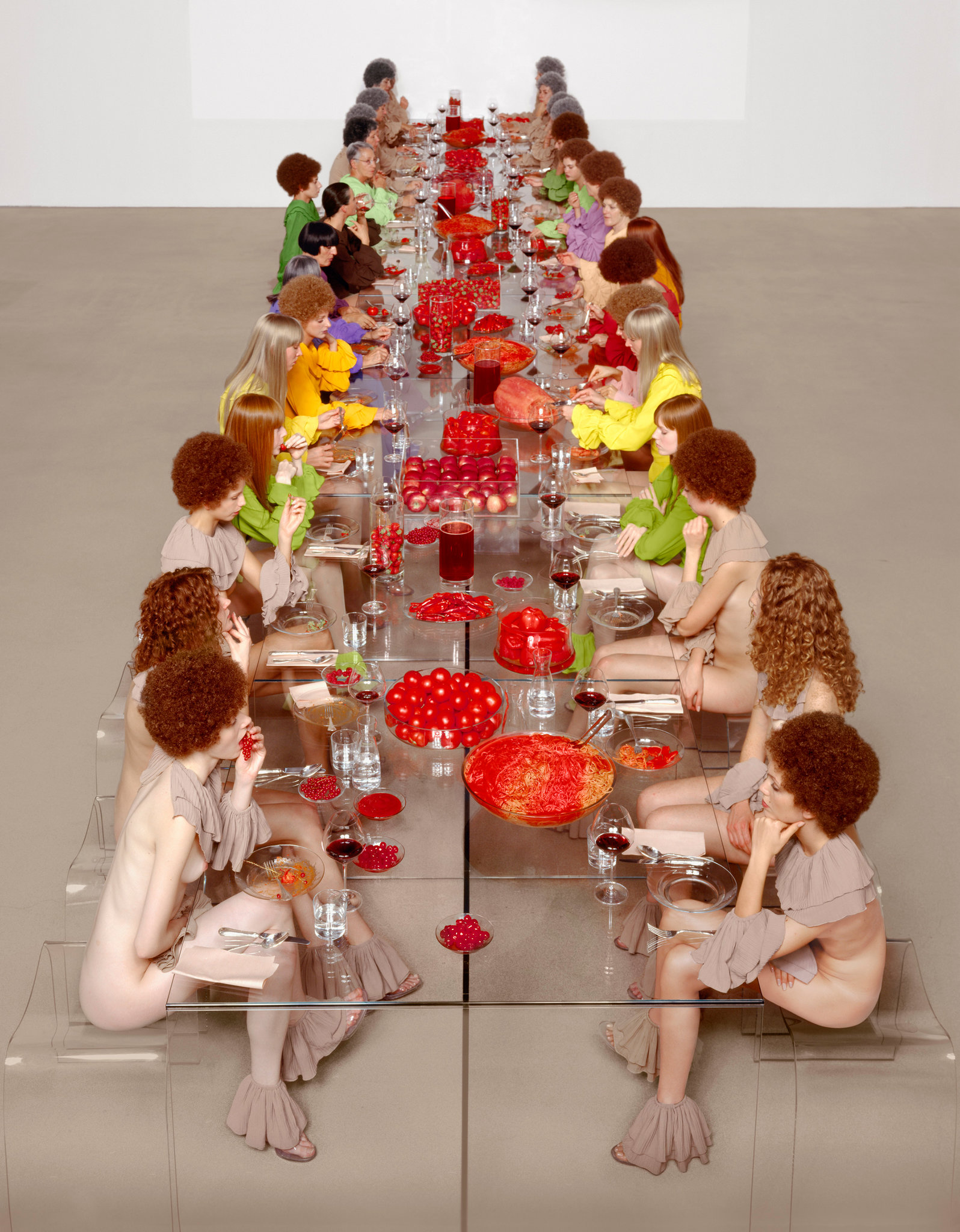 1596x2048, 605 Kb / застолье, vanessa beecroft