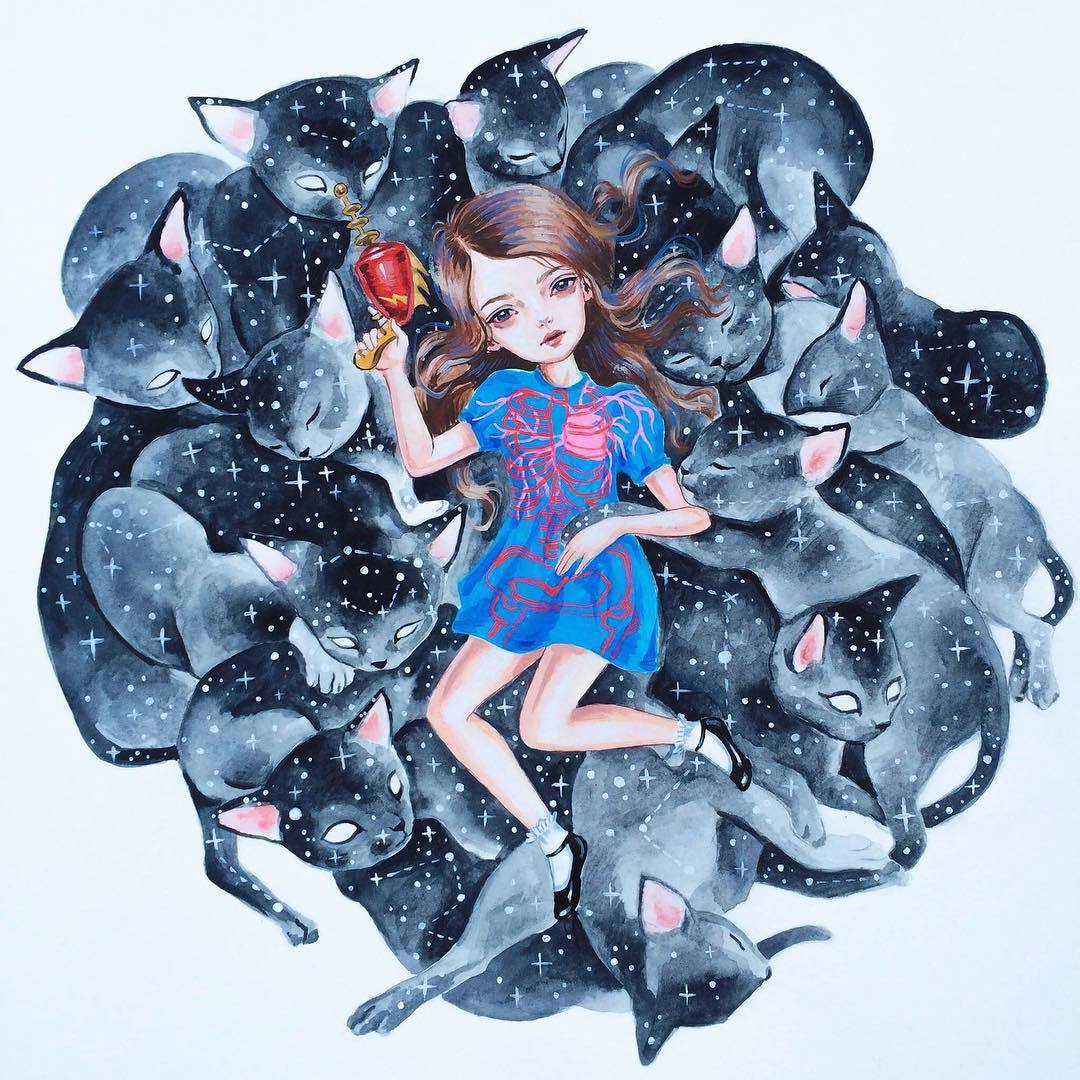 1080x1080, 197 Kb / девка, рисунок