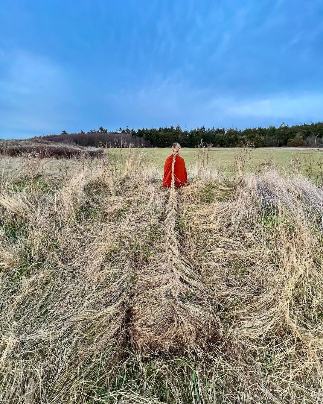 1080x1350, 468 Kb / коса, сено, поле, блондинка