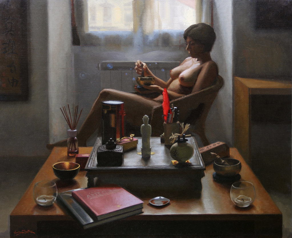 1023x836, 181 Kb / девка, фэн шуй, Elkin Canas, рисунок, картина