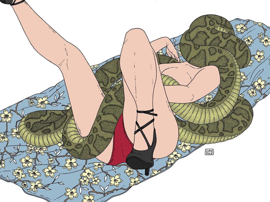 1080x809, 201 Kb / змея, туфли, каблуки, девушка