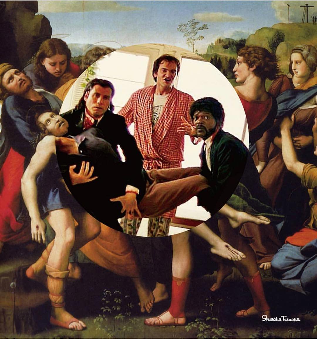 1080x1153, 157 Kb / криминальное чтиво, иисус, тарантино, траволта