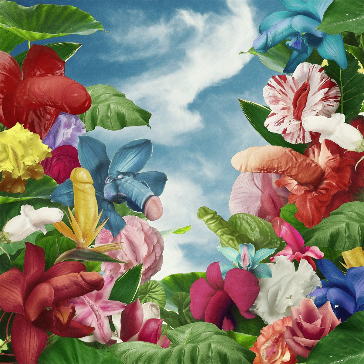 1200x1200, 269 Kb / член, вагина, хуй, пизда, цветы, картина