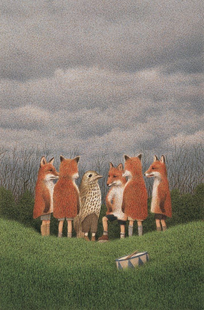 713x1080, 286 Kb / Костюмы, лисы, перепел, птица, барабан