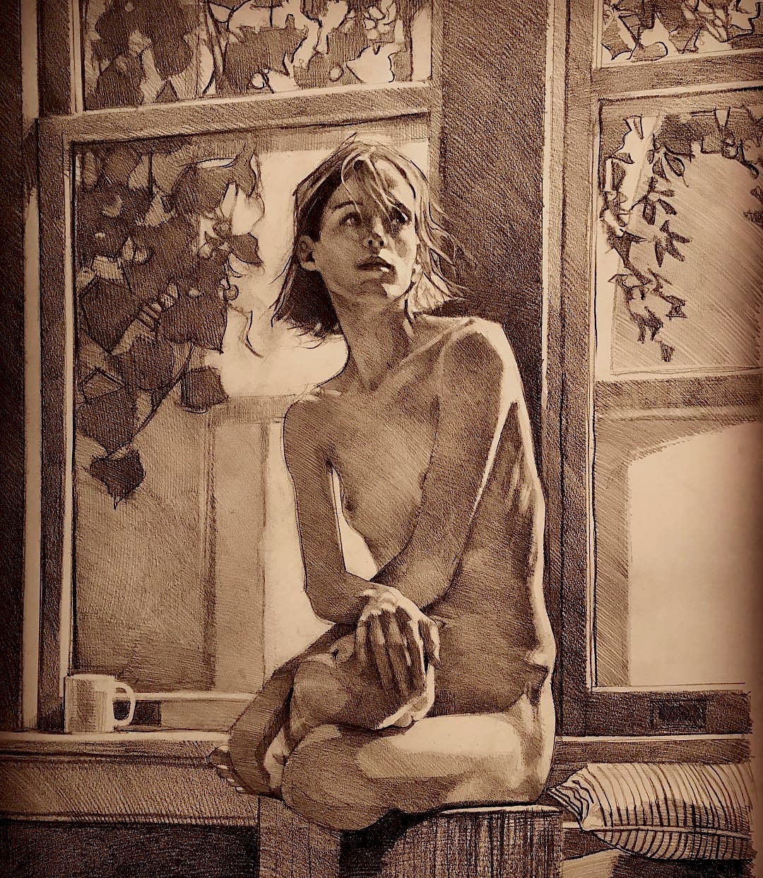 1080x1242, 491 Kb / девка, рисунок