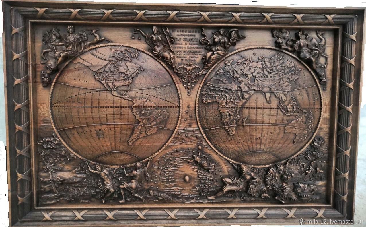 1276x791, 215 Kb / панно, резное, дерево, карта