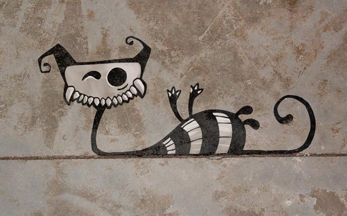 689x430, 91 Kb / чеширский, кот, скелет