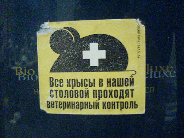 600x450, 116 Kb / табличка, столовая, крысы, ветеринар