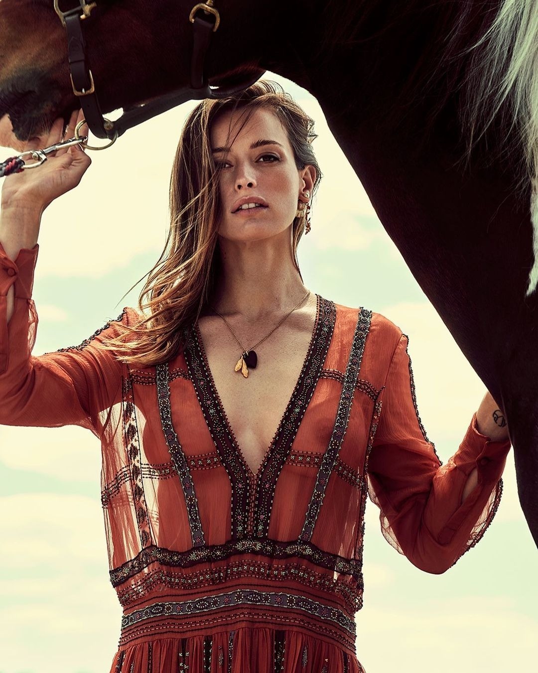 1080x1351, 296 Kb / лошадь, конь, цепочка, платье, прозрачное, Flavia Lucini