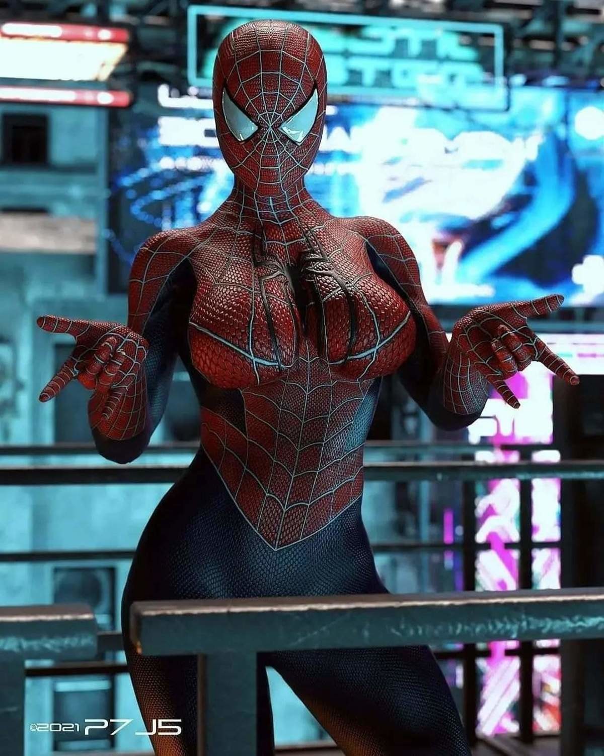 1200x1500, 268 Kb / человек паук, паучиха, перила